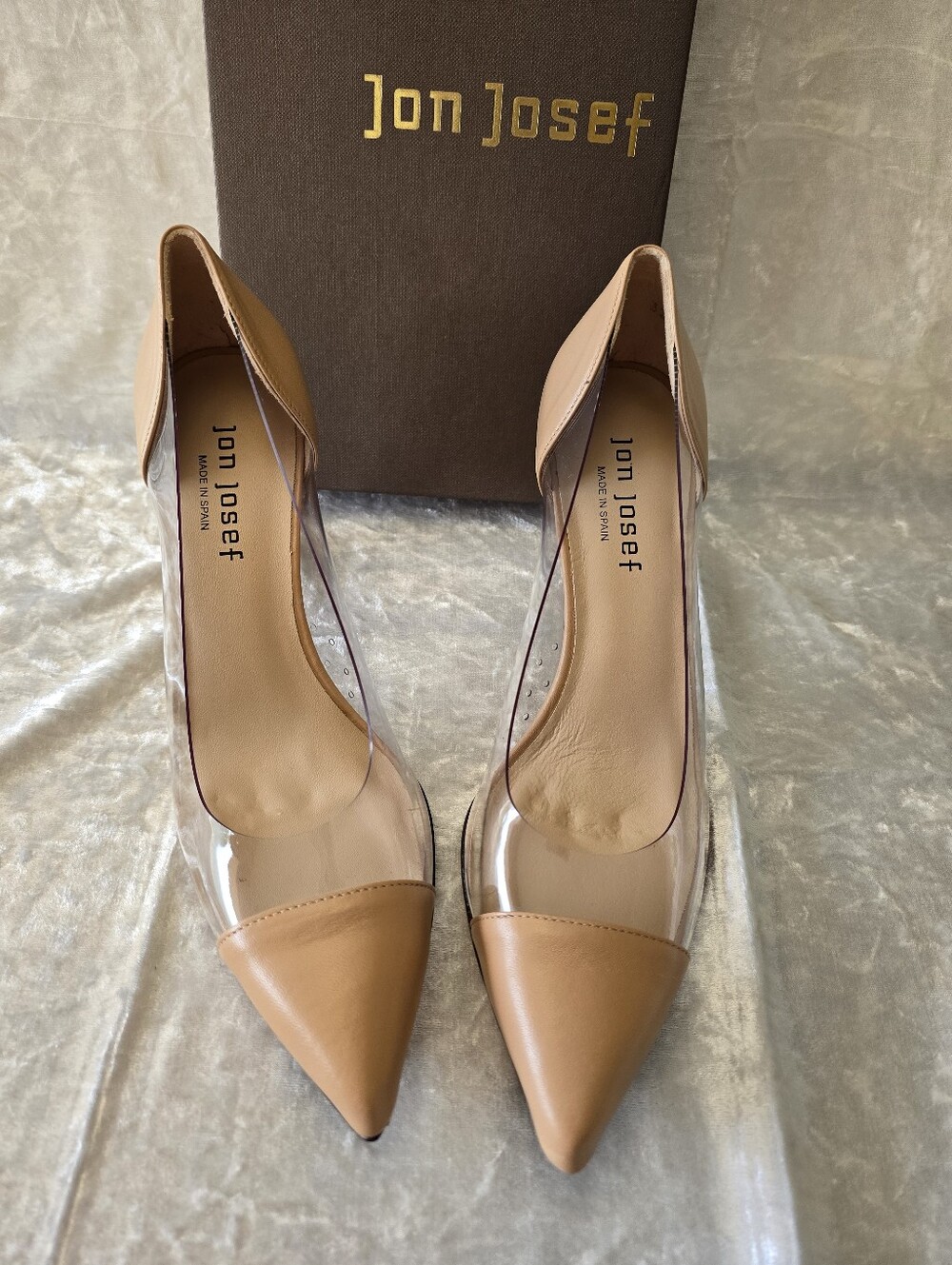 Jon Josef (Punta Nude Leather) Pointed Toe Stilettos